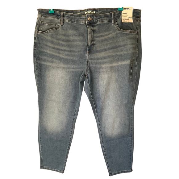 NWT! Sonoma The Everyday Skinny Jean Light Wash Size 24W - Picture 14 of 16